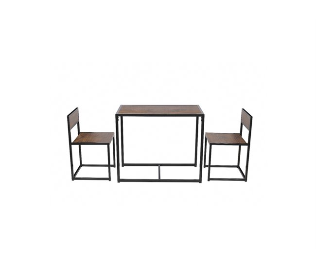 Conforama Conjunto DUO I mesa fija y 2 sillas de cocina