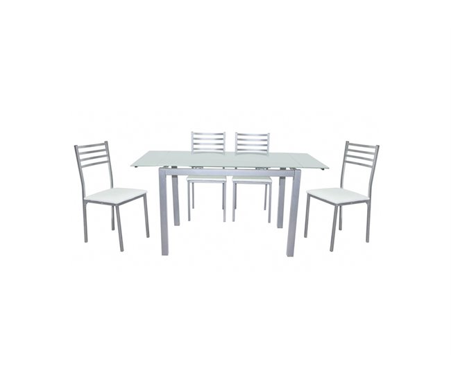 Conforama Conjunto Mesa Extensible Y 4 Sillas De Cocina NIZA II