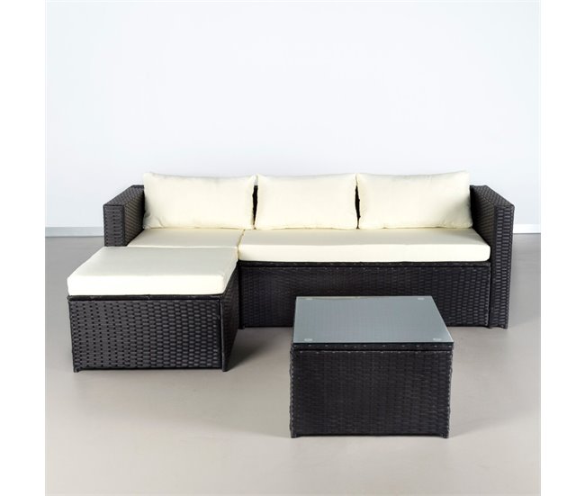 Conforama Conjunto Muebles Terraza Y Jardín Ratán C/sofá Modular Y Mesa Aktive