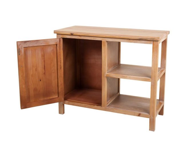 Conforama Consola Con Estructura De Madera Y Acero Con 1 Puerta Y 1 Estante 75x86x37 Cm