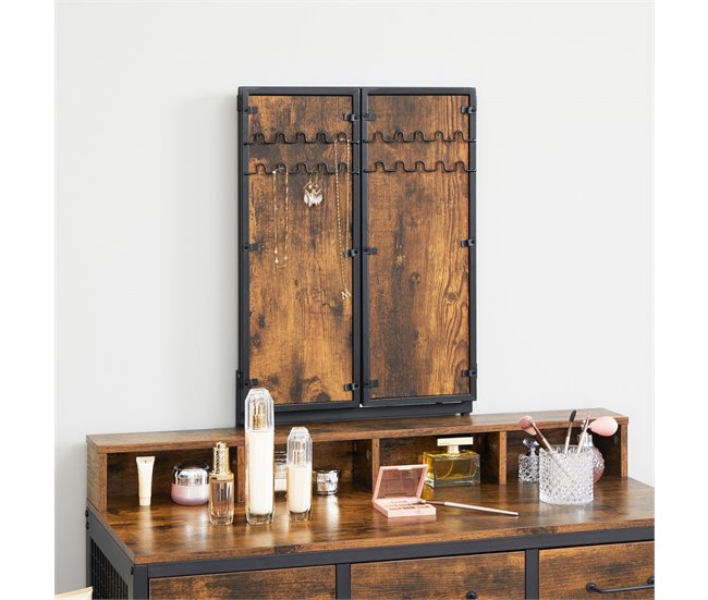 Conforama Consola De Maquillaje Con Espejo Almacenamiento Y Taburete - L90 Cm