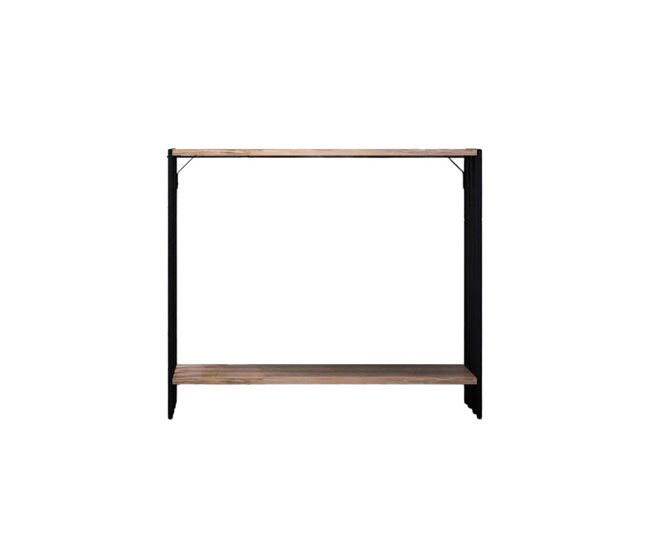 Conforama Consola decorativa de pino atlántico y negro L90 cm - Verona
