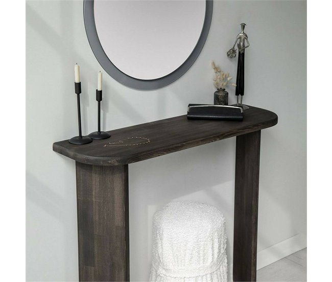 Conforama Consola Dfrattal Mesa Multiusos Gabinete De Soporte Escritorio De Pasillo 100x30h90 Cm Antracita