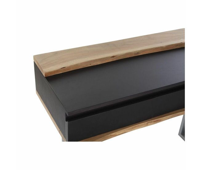 Conforama Consola DKD Home Decor 115 X 40 X 80 Cm Negro Madera Marrón Gris Oscuro Madera De Mango