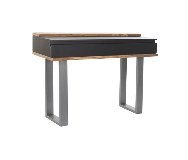 Conforama Consola DKD Home Decor 115 x 40 x 80 cm Negro Madera Marrón Gris oscuro Madera de mango