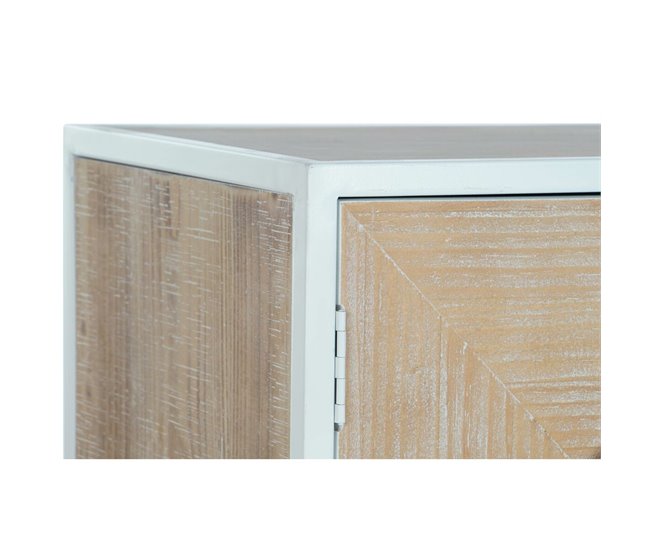 Conforama Consola DKD Home Decor Blanco Metal Abeto 120 X 35 X 90 Cm