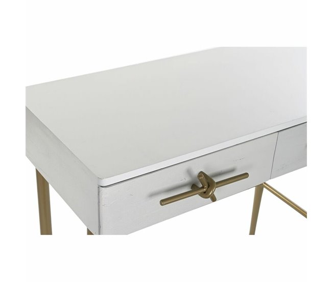 Conforama Consola DKD Home Decor Blanco Multicolor Dorado Metal Hierro Madera De Mango 30 X 40 Cm 90 X 45 X 74 Cm