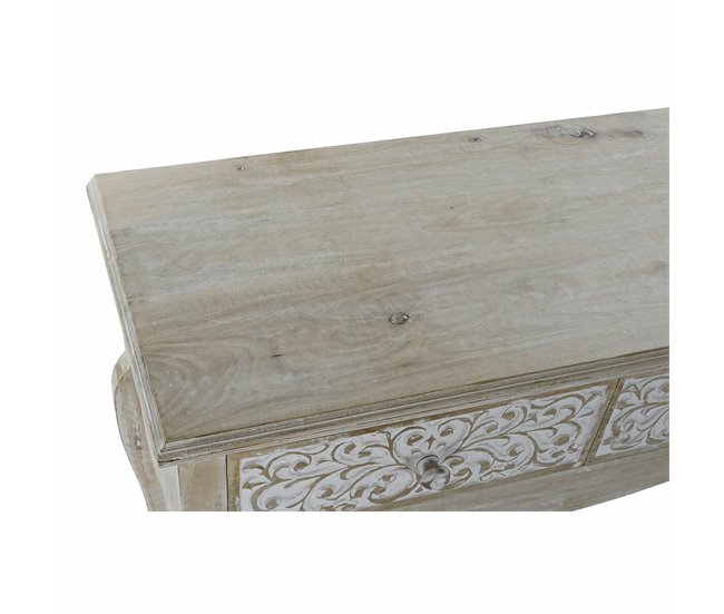 Conforama Consola DKD Home Decor Blanco Multicolor Madera Madera De Mango 92 X 42 X 81 Cm