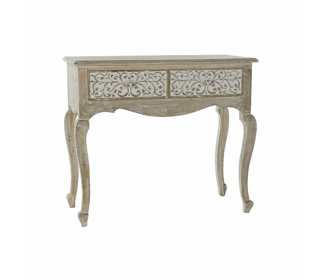 Conforama Consola DKD Home Decor Blanco Multicolor Madera Madera de mango 92 x 42 x 81 cm