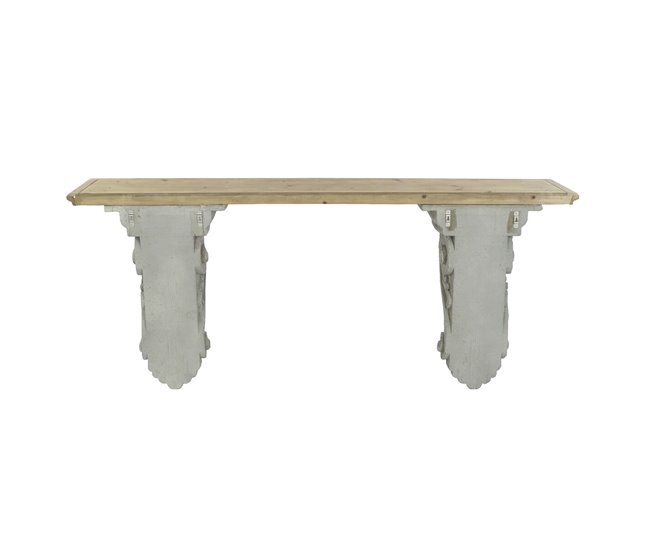 Conforama Consola DKD Home Decor Gris Abeto 180 x 35 x 78 cm