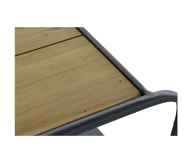 Conforama Consola DKD Home Decor Negro Metal Abeto Marrón Claro (120 X 38 X 78 Cm)