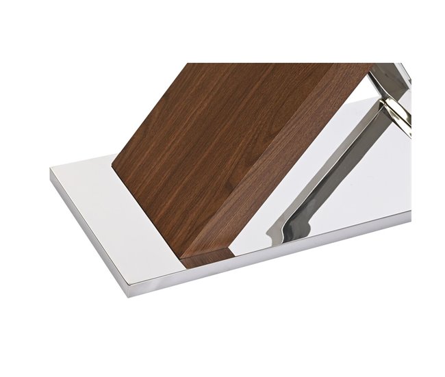 Conforama Consola DKD Home Decor Transparente Plateado Marrón Oscuro Cristal Acero 120 X 40 X 75 Cm