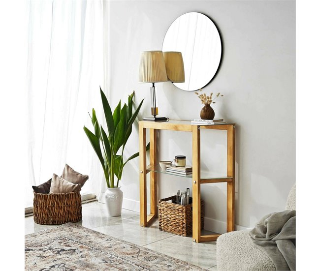 Conforama Consola Dlobotk Mesa Multiusos Gabinete De Soporte Escritorio De Pasillo 85x31h85 Cm Roble