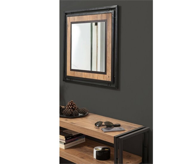 Conforama Consola Dmazzarr Mesa Multiusos Gabinete De Soporte Escritorio De Pasillo 140x35h80 Cm Roble Y Negro