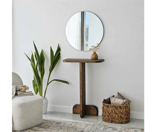 Conforama Consola Dpodavin Mesa Multiusos Gabinete De Soporte Escritorio De Pasillo 80x25h85 Cm Nuez