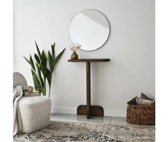 Conforama Consola Dpodavin Mesa Multiusos Gabinete De Soporte Escritorio De Pasillo 80x25h85 Cm Nuez