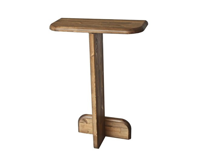 Conforama Consola Dpodavin Mesa multiusos Gabinete de soporte Escritorio de pasillo 80x25h85 cm Nuez