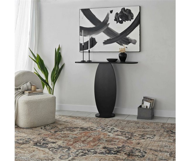 Conforama Consola Dprae Mesa Multiusos Gabinete De Soporte Escritorio De Pasillo 100x30h81 Cm Antracita