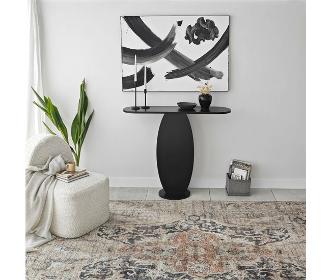 Conforama Consola Dprae Mesa Multiusos Gabinete De Soporte Escritorio De Pasillo 100x30h81 Cm Antracita