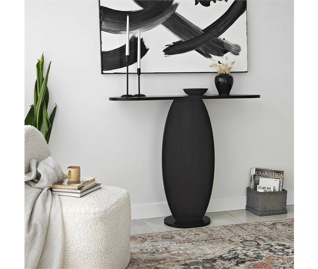 Conforama Consola Dprae Mesa Multiusos Gabinete De Soporte Escritorio De Pasillo 100x30h81 Cm Antracita