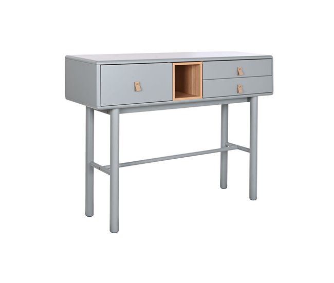 Conforama Consola Home ESPRIT Azul Gris Madera MDF 120 x 35 x 90 cm
