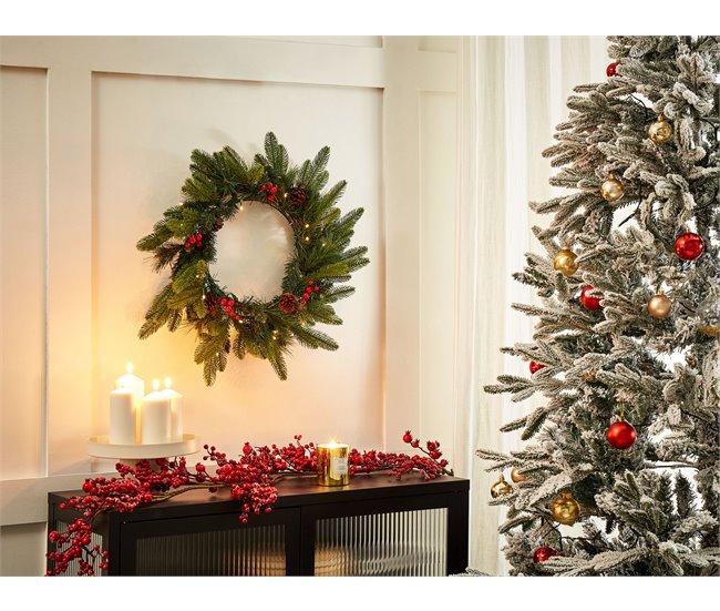 Conforama Corona LED De Navidad ⌀ 50 Cm Verde WHITEHORN