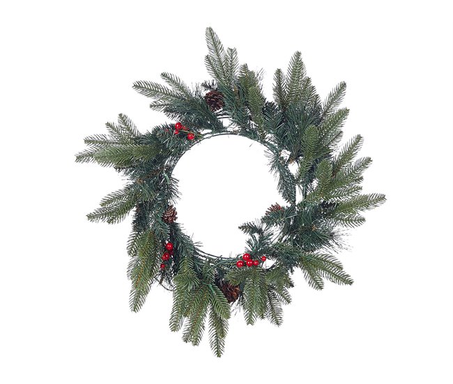 Conforama Corona LED de Navidad ⌀ 50 cm verde WHITEHORN