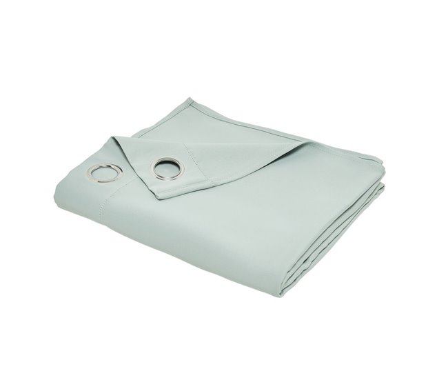 Conforama Cortina confeccionada opaca 100% poliéster. Turquesa