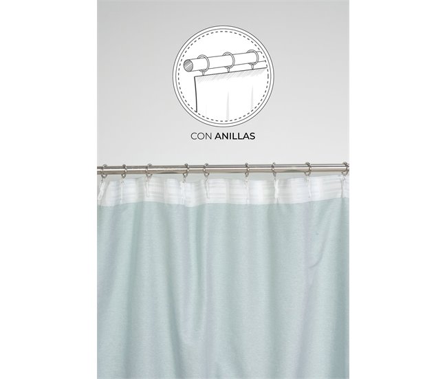 Conforama Cortina Lotus Aguamarina Lotus - Verde - 140x260