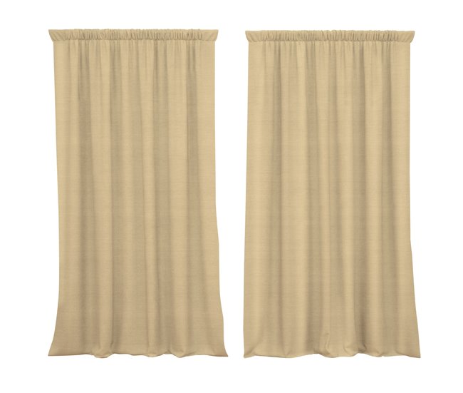 Conforama Cortina Lotus Cúrcuma Lotus - Amarillo - 140x260