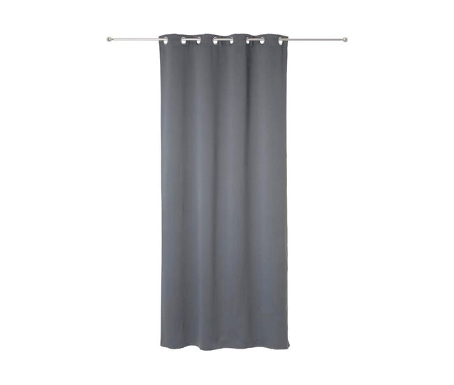 Conforama Cortinas Atmosphera Opaco Gris Poliéster 2 Unidades (135 x 240 cm)