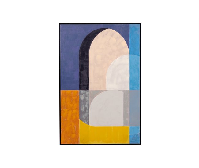 Conforama Cuadro Abstracto Con Marco Negro 80x4x120 Cm