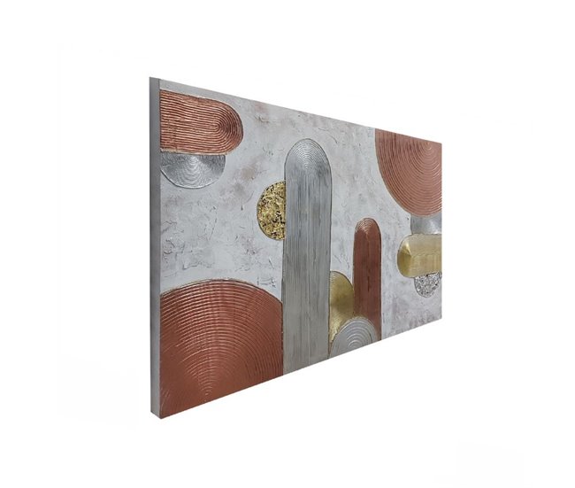 Conforama Cuadro artesanal Dubai Oro - Plata 120 x 80 x 1 8 cm
