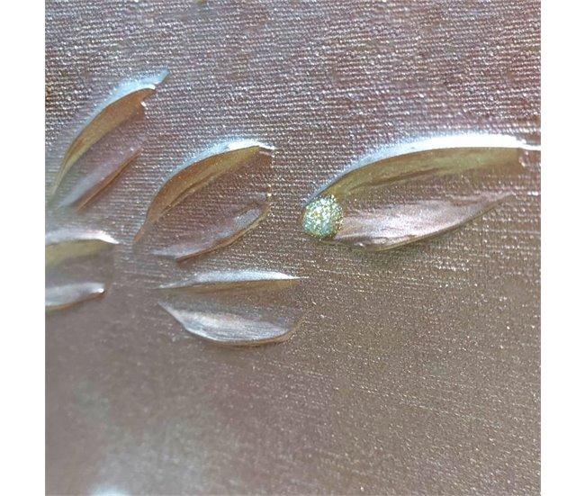 Conforama Cuadro Artesanal Perla Marrón - Oro 80 X 120 X 1 8 Cm