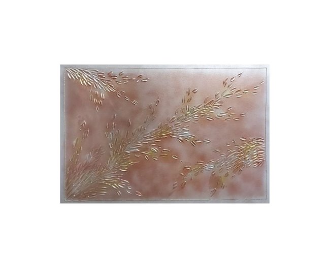 Conforama Cuadro Artesanal Perla Marrón - Oro 80 X 120 X 1 8 Cm