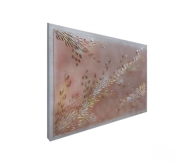 Conforama Cuadro artesanal Perla Marrón - Oro 80 x 120 x 1 8 cm