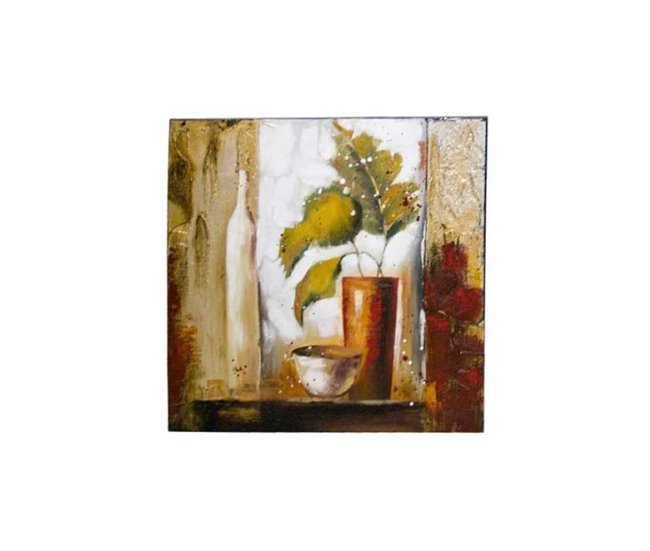 Conforama Cuadro Decorativo Para Salón O Dormitorio|Con Motivo Botella|Multicolor|Diseño Abstracto