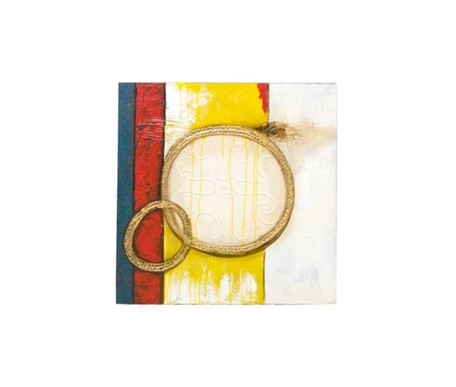 Conforama Cuadro Decorativo Para Salón O Dormitorio|Con Motivo Anillo|Multicolor|Diseño Abstracto