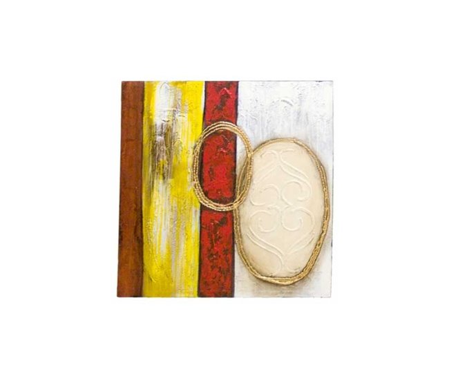 Conforama Cuadro Decorativo para Salón o Dormitorio|Con Motivo Espejo|Multicolor|Diseño Abstracto