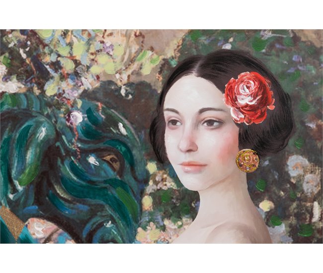 Conforama Cuadro Epoca Con Marco Dorado 120x3 5x80 Cm