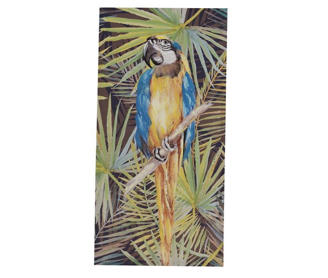 Conforama Cuadro loro impreso y pintado a mano 60X120 cm