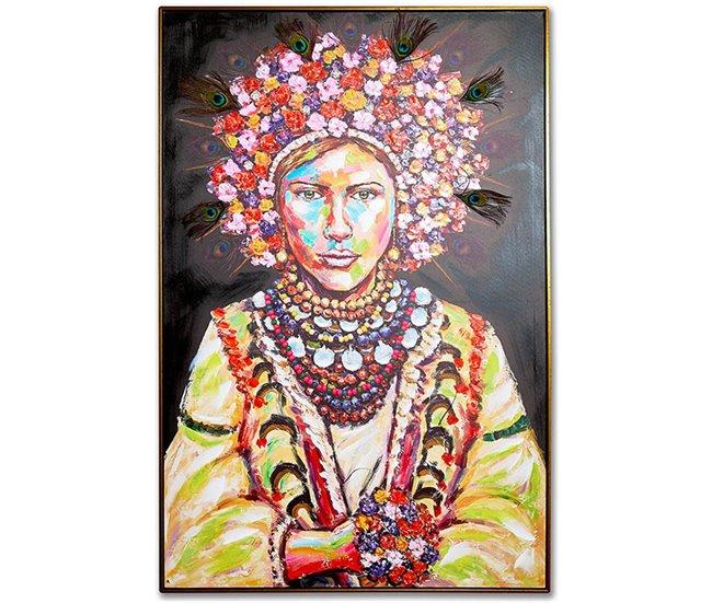 Conforama Cuadro Presume De Casa Cabeza80*120*3.5dorado/multicolorlienzo/ps