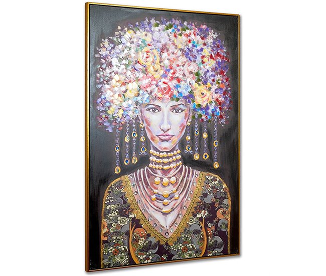 Conforama Cuadro Presume De Casa Colgantes80*120*3.5dorado/multicolorlienzo/ps