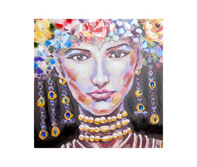 Conforama Cuadro Presume De Casa Colgantes80*120*3.5dorado/multicolorlienzo/ps