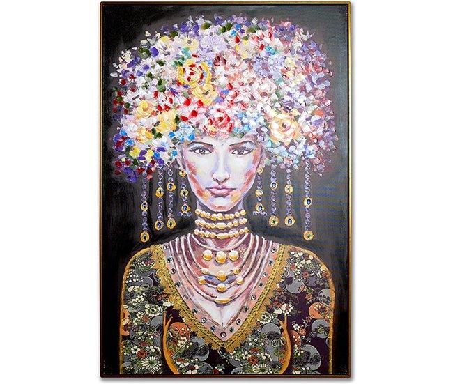 Conforama Cuadro Presume De Casa Colgantes80*120*3.5dorado/multicolorlienzo/ps