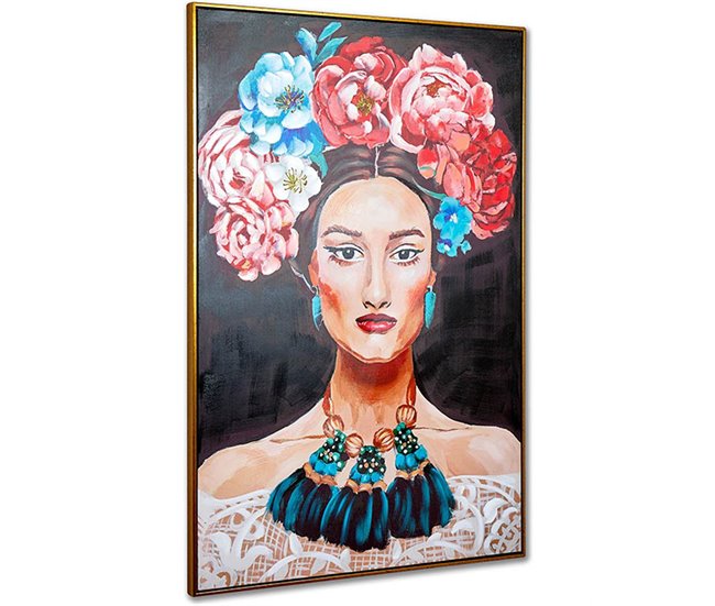 Conforama Cuadro Presume De Casa Rosa80*120*3.5dorado/multicolorlienzo/ps