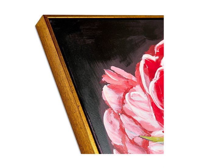 Conforama Cuadro Presume De Casa Rosas80*120*3.5dorado/multicolorlienzo/ps