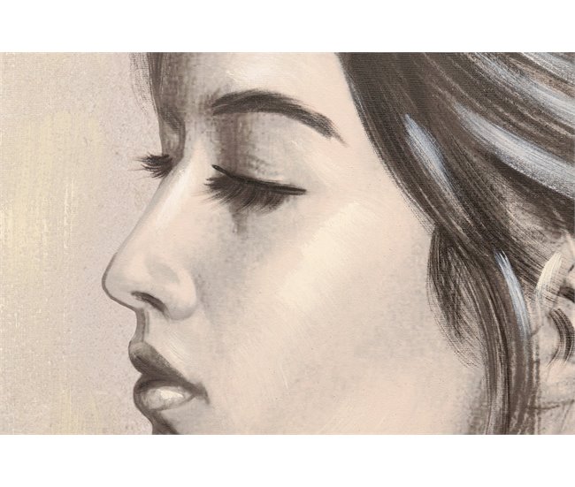 Conforama Cuadro Señora Con Marco Dorado 80x4x120 Cm