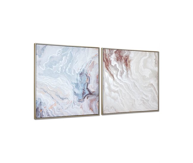Conforama Cuadros Presume De Casa Emerald 80*80*3.5 Gris/azul Lienzo/ps