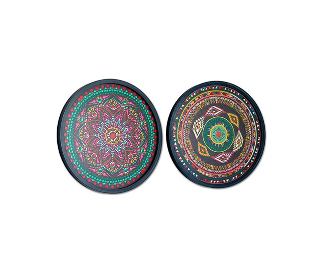 Conforama Cuadros Presume De Casa Etnico40*40*3negro/multicolortabla Pintad